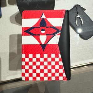 Louis Vuitton Red White and Black Monogram Card Holder